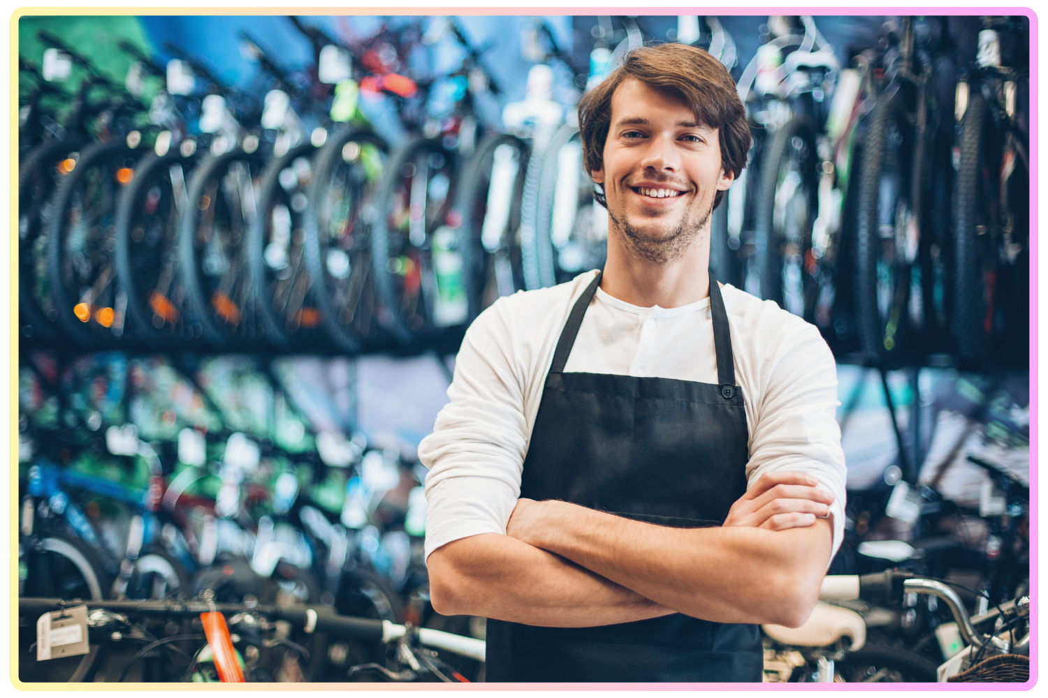 A small business bio page showing menu, hours, location and booking links